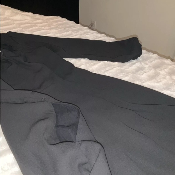 Abercrombie & Fitch Long Sleeve Babydoll Mini Dress Black Size Medium - Picture 5 of 11